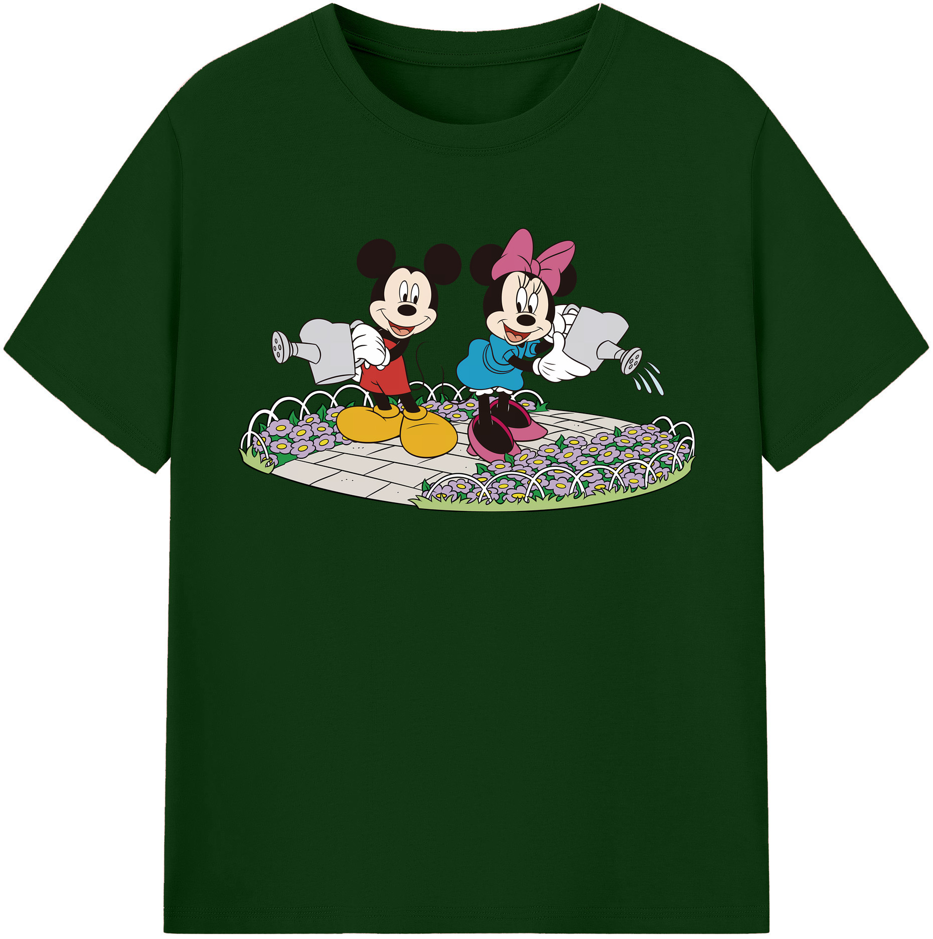 （画像用） ミッキーマウス Mickey Mouse 綿100％半袖Tシャツ（フロントプリント）